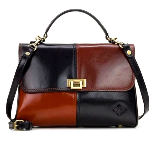 Patricia Nash Handbags - Patricia Nash Leather Yoeky Top Handle Bag Vintage ColorBlock Handbag Pocketbook